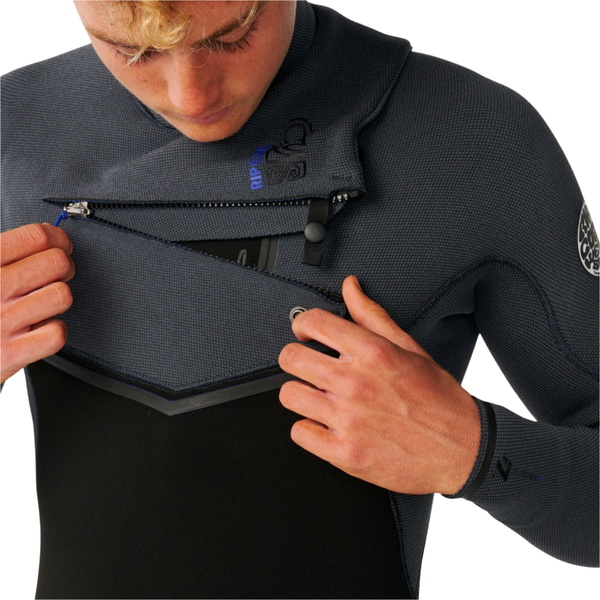 2026 Rip Curl Mens E-Bomb 4/3mm Chest Zip Wetsuit 17RMFS - Charcoal Grey